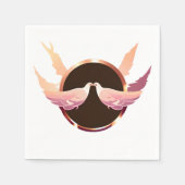 Mooie Roos gouden liefdesduiven Servet (Voorkant)