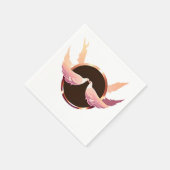 Mooie Roos gouden liefdesduiven Servet (Hoek)