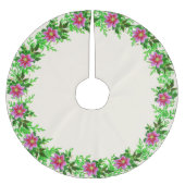 Mooie Roos goudroze ventilator Garland Kerstboom Rok (Voorkant)