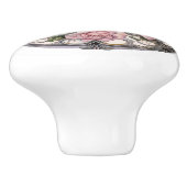 Mooie Roos Keramische Knop (Zijkant)