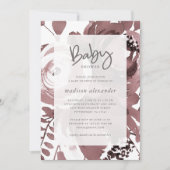 Mooie Roos Kleur Bloemen Baby shower Kaart