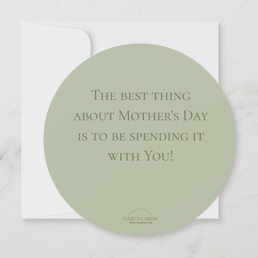 Mooie roos met Redouté-Moederdag kaart (Achterkant)