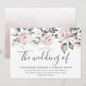 Mooie Roos met stomheid roze bruiloft Kaart (Voorkant / Achterkant)