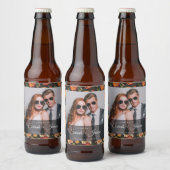 Mooie Roos minimalistische bruiloft bierlabel Bier Etiket (Flessen)