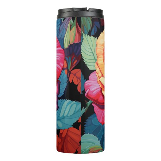 Mooie Roos Moderne Dag Aangepaste Tumbler Thermosbeker (Achterkant)