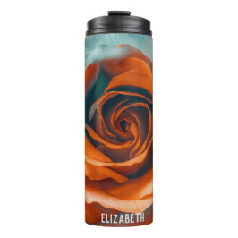 Mooie Roos Moderne Dag Gepersonaliseerd Thermosbeker