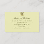 Mooie Roos Plain Pastel Beige met Logo Simple Visitekaartje (Achterkant)