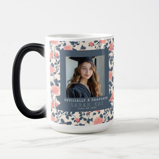 Mooie Roos Print Afgestudeerde Magische Mok (Links)
