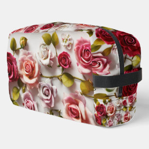 Mooie Roos Print Cut & Naaien Tas: Bloemen Toilettasje