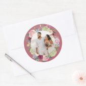 Mooie Roos Spray Weddenschap Foto Sticker (Envelop)