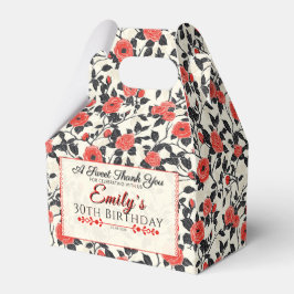 Mooie roos verjaardagsgunstdoos voor lente verjaar bedankdoosjes