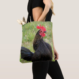 Mooie rooster aan beide zijden tote bag