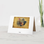 Mooie Rooster en Rustic Barn Chicken Coop Bedankkaart (Achterkant)