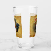 Mooie Rooster en Rustic Barn Chicken Coop Glas (Links)