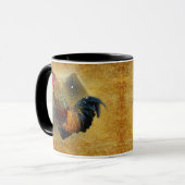 Mooie Rooster en Rustic Barn Chicken Coop Mok (Voorkant links)