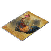 Mooie Rooster en Rustic Barn Chicken Coop Notitieboek (Linkerzijde)