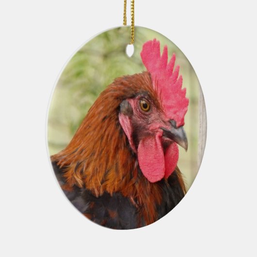 Mooie Rooster Keramisch Ornament (Rechts)