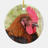 Mooie Rooster Keramisch Ornament (Achterkant)