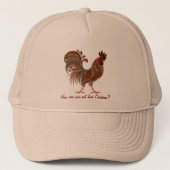Mooie Rooster leuk van kippen Quote Trucker Pet (Voorkant)