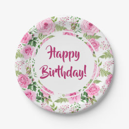 Mooie Roses Happy Birthday Papieren Bordje