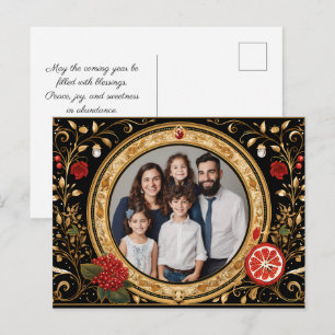 Mooie ✡️ Rosh Hashanah met foto Briefkaart