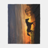 Mooie rotatiepaarden in de zon fleece deken (Voorkant)