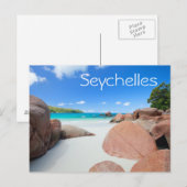 Mooie rotskust op de Seychellen Briefkaart (Voorkant / Achterkant)