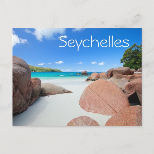 Mooie rotskust op de Seychellen Briefkaart (Voorkant)