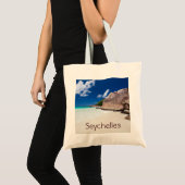 Mooie rotskust op de Seychellen Tote Bag (Voorkant (product))