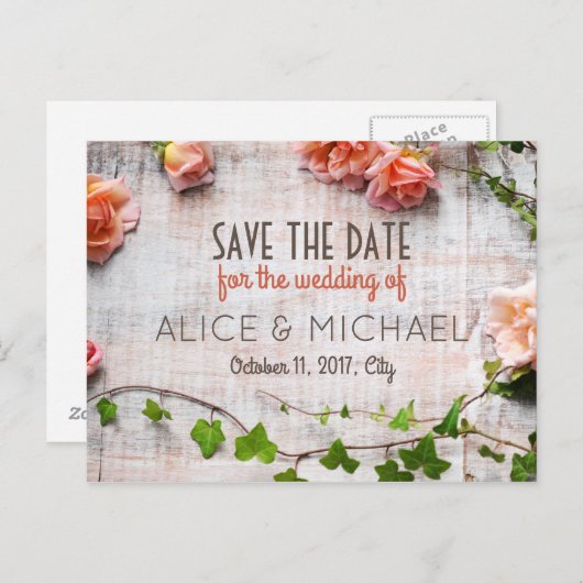 Mooie rotsvogel aankondigingskaart (Voorkant / Achterkant)