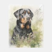 Mooie rottweiler fleece deken (Voorkant)