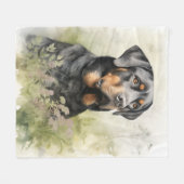 Mooie rottweiler fleece deken (Voorkant (Horizontaal))