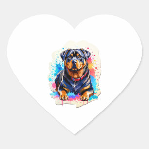 Mooie rottweiler hart sticker