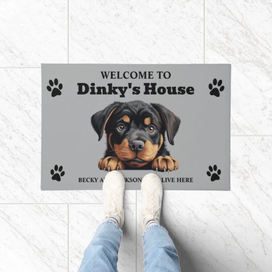 Mooie Rottweiler-hondenfoto Deurmat (Binnen)