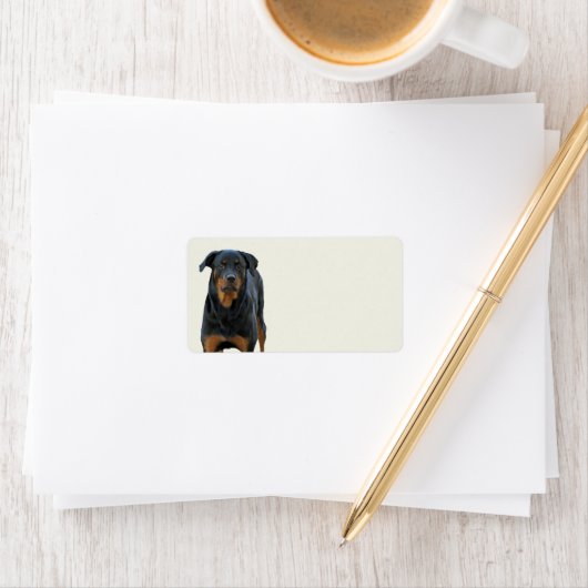 Mooie rottweiler-labels etiket (Insitu)