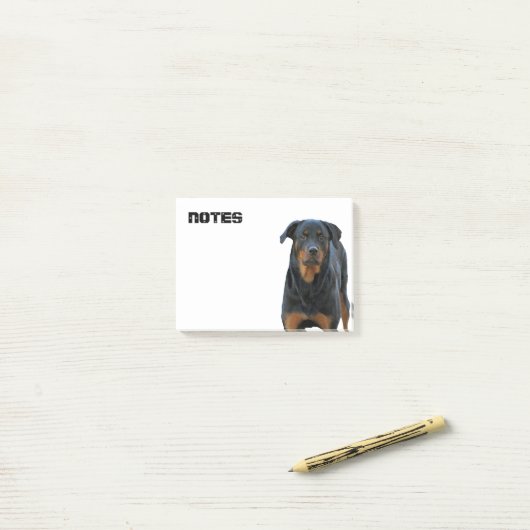 Mooie rottweiler post-it® notes (Op bureau)