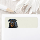 Mooie rottweiler-retouradreslabels etiket (Insitu)