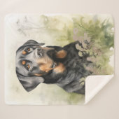 Mooie rottweiler sherpa deken (Voorkant (horizontaal))