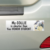 Mooie Rough Collie dog kunst Bumpersticker (Op auto)
