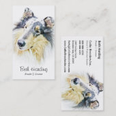 Mooie Rough Collie dog kunst Visitekaartje (Voorkant / Achterkant)