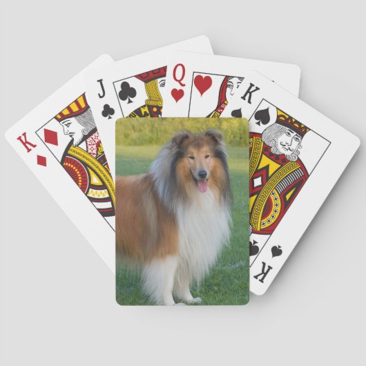 Mooie Rough Collie Dog Pokerkaarten (Achterkant)