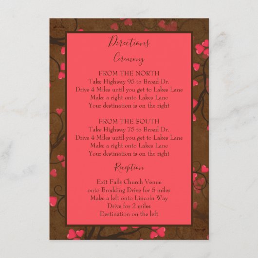 Mooie routebeschrijving informatiekaartje (Voorkant)