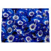Mooie Royal Blue Cineraria Flowers Groot Cadeauzakje (Voorkant)