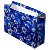 Mooie Royal Blue Cineraria Flowers Groot Cadeauzakje (Voorkant Gekanteld)