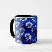 Mooie Royal Blue Cineraria Flowers Mok (Voorkant links)