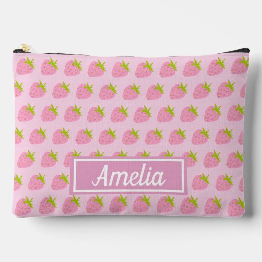Mooie Roze Aardbei Patronen Persoonlijk Etui (Voorkant)