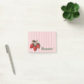 Mooie Roze Aardbeien & Strepen Herinnering Post-it® Notes (Kantoor)