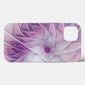 Mooie roze Abstracte fractale Initialen Case-Mate iPhone Case (Achterkant (horizontaal))