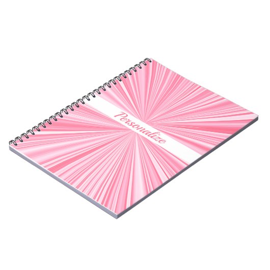 Mooie Roze Abstracte Gepersonaliseerde Journaal No Notitieboek (Linkerzijde)