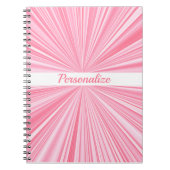 Mooie Roze Abstracte Gepersonaliseerde Journaal No Notitieboek (Voorkant)